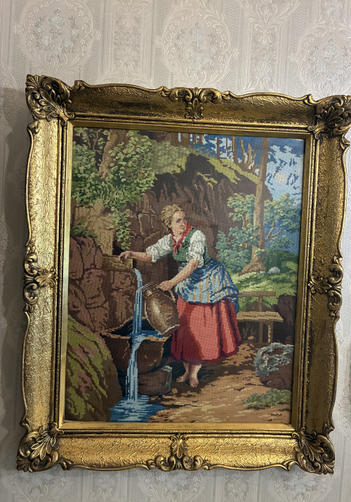 Woman at the Woodland Spring 